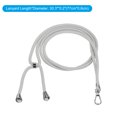 thumbnail image 2 of Unique Bargains Adjustable Neck Lanyard with Transparent Lanyard Patch, New Light Gray, 1 Count, 2 of 5