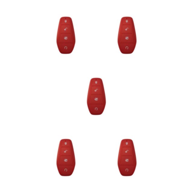 Decodeary Silicone Car Cover Glow In Dark For 360° Protection Scratch-proof Silica Gel Case For BYD Atto Red 9 x 5cm 5Set