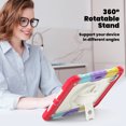 thumbnail image 4 of XYX For iPad Pro 11 inch Case 2024 (M4), 360 Rotating Shockproof Cover with Stand, Screen Protector, Shoulder Strap, Rainbow Red, 4 of 7
