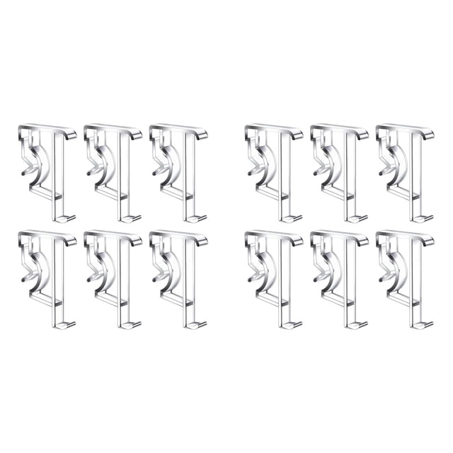Clear Plastic Hidden Channel Valance Clips, Grooved Blind Retainer Holder, Mini Window Blind Replacement Fastener, 2.19x1.45 Inch Repair Hardware for Wood and Faux Wood Horizontal Blinds