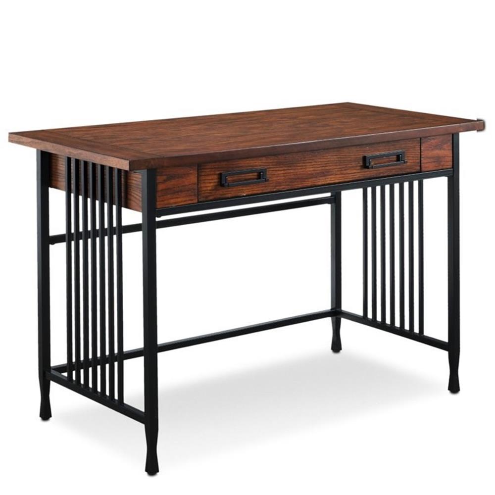 Leick Ironcraft Computer Desk in Mission Oak