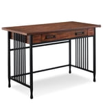 Leick Ironcraft Computer Desk in Mission Oak