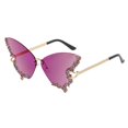 thumbnail image 4 of TIEVOSA Rhinestone Sunglasses Female Thin Sunglasses Models Sun and Eyeglasses（Purple）, 4 of 4