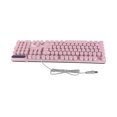 thumbnail image 1 of USB Wired Computer Keyboard, Full Size 104 Keycaps Round Backlit Ergonomic Fodable Feet Gaming Keyboard Multimedia Keys Wired Retro Typewriter Keyboard for Desktop Laptop, 1 of 7