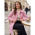 thumbnail image 3 of INSPIRE CHIC Manteau d'Hiver pour Femme à Col Peter Pan, Boutonnage Simple, devant Boutonné, 3 of 5