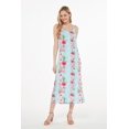 thumbnail image 5 of Robe Maxi à Imprimé Floral Hawaïen pour Femmes S Rose Turquoise Hibiscus Vigne, 5 of 5