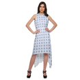 thumbnail image 1 of Moomaya Robe Mi-Mollet Sans Manches pour Femmes avec Encolure Licou Vêtements d'Été, 1 of 5