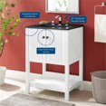 thumbnail image 4 of Modway Steam 24" Modern Wood/Ceramic Bathroom Vanity in White/Black, 4 of 10