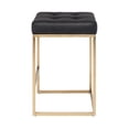 thumbnail image 2 of Plata Décor Import Inc. – Lot de 2 tabourets de bar modernes à structure tubulaire, noir et or – Parfaits pour les îlots de cuisine, les bars privés, les coins repas et les espaces de réception, 2 of 6