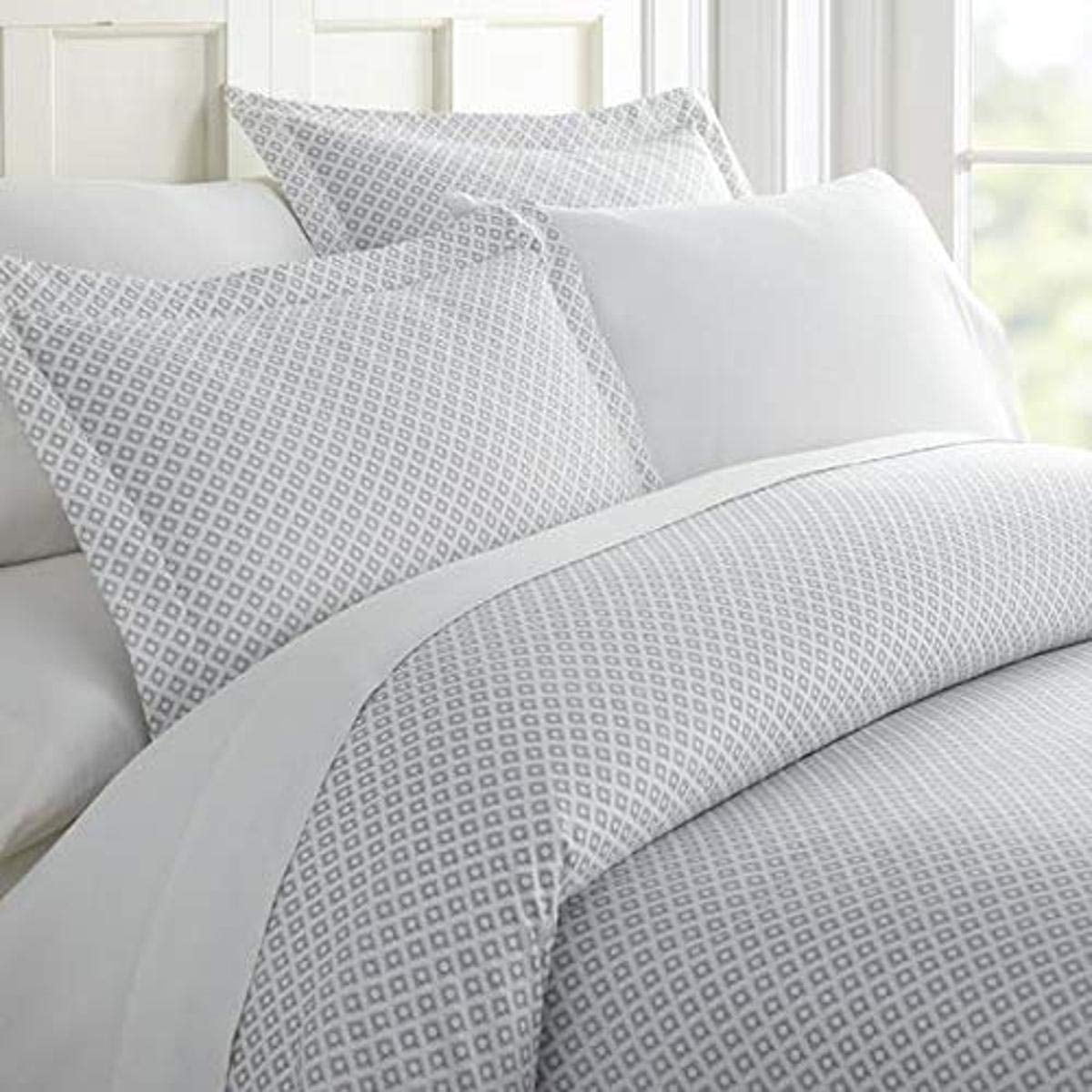 Linen Market Duvet Cover Queen (Gray) - Experience Hotel-Like Comfort with Unparalleled Softness Exquisite Prints & Solid Colors for a Dreamy Bedroom - Queen Duvet Cover Set with 2 Pillow Shams