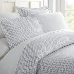 Linen Market Duvet Cover Queen (Gray) - Experience Hotel-Like Comfort with Unparalleled Softness Exquisite Prints & Solid Colors for a Dreamy Bedroom - Queen Duvet Cover Set with 2 Pillow Shams