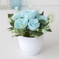thumbnail image 4 of Trayknick Fake Flower Plant Simulated Dinning Table Decor Plastic Bedroom Imitation Potted Flower for Home, 4 of 13