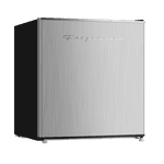 Frigidaire 1.6 Réfrigérateur Retro compact avec compartiment congélateur, Platinum Mini Réfrigérateur avec grille Chrome pour la chambre, Dortoir, Bureau, Appartement