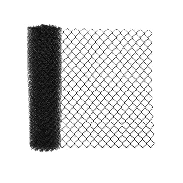 ALEKO Galvanized Steel 6X50 Feet Chain Link Fence Fabric, 9.5 AW Gauge, Black Color
