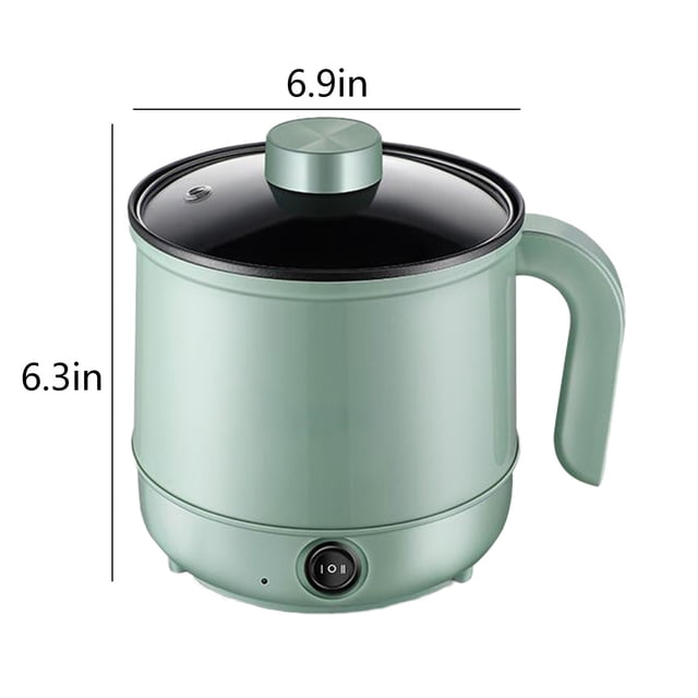 RKSTN Electric Pot Cooker,1.7L Cooker,2 Power Settings,Home Use Non Stick Frying Pan,Portable Traveling Cooker Kitchen Gadgets