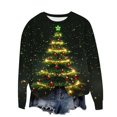 thumbnail image 2 of UPPADA Chandails de Noël pour Femmes, Imprimé d'Arbre de Noël, Chandail à Manches Longues, Hauts à Enfiler d'Automne, Chandail Confortable, Col Rond de Noël, Chandails jusqu'à 65 % de Rabais, 2 of 4