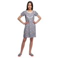 thumbnail image 2 of Moomaya Chemise de Nuit d'Allaitement à Patte de Boutonnage Imprimée pour Femmes, 2 of 5