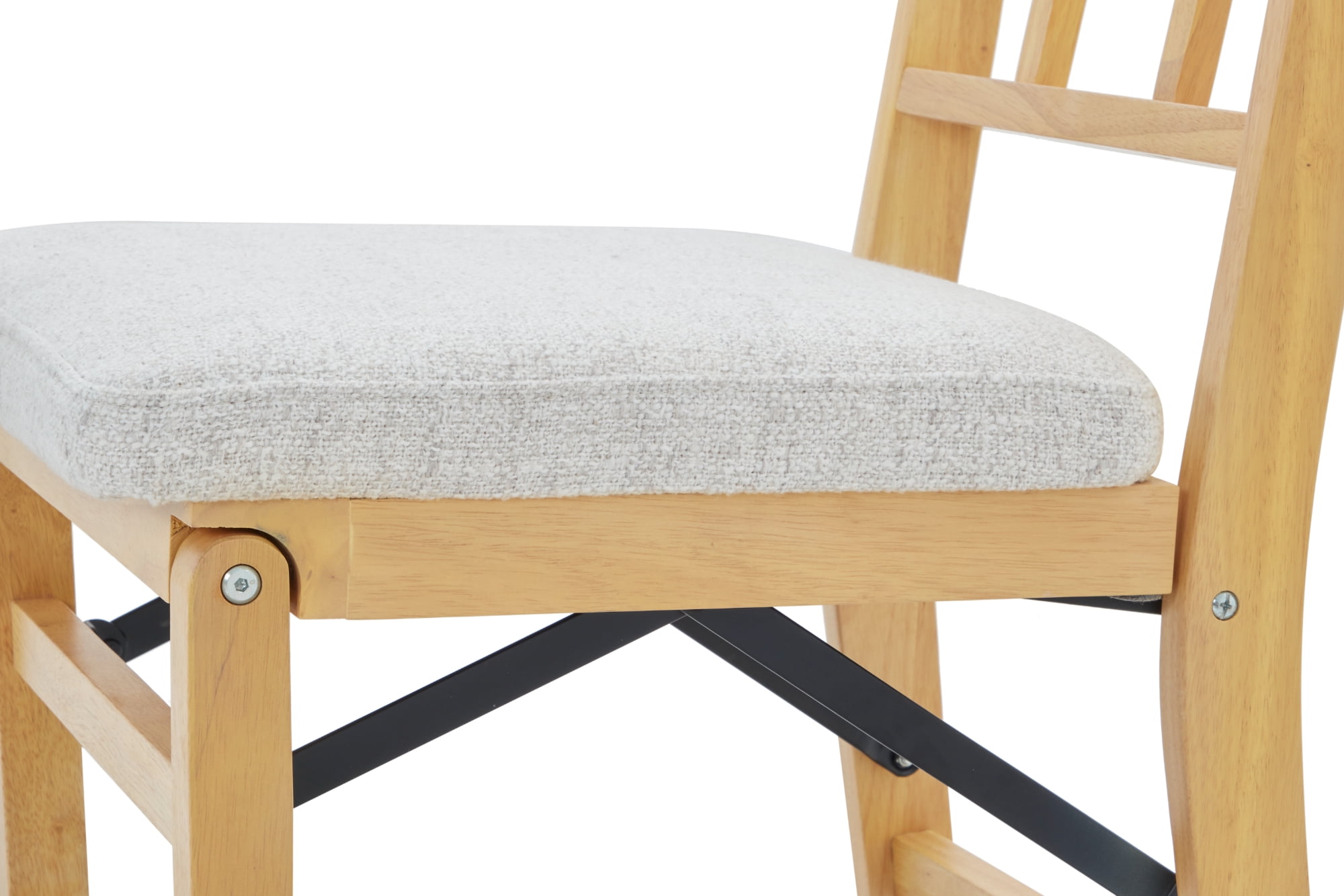 Mainstays Basic Folding  Fabric Chair 2PK-Wheat