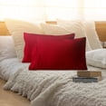 thumbnail image 1 of Oliegs Heated Blanket Set Of 2 Ultra Soft Pillowcases With Envelope Closure Standard Chocolate, 1 of 5