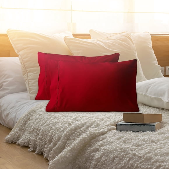 Oliegs Heated Blanket Set Of 2 Ultra Soft Pillowcases With Envelope Closure Standard Chocolate