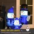 thumbnail image 4 of HOMCOM 4FT Large LED Lighted Christmas Inflatable Snowmen Holiday Decor, 4 of 10