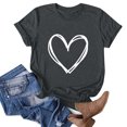 thumbnail image 4 of EGNMCR T-Shirts pour Femmes T-shirt à Col Rond Imprimé à Manches Courtes pour Femmes, Mode Décontractée, Coupe Ample, Hauts, 4 of 6