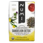 Numi Tea, Organic, Dandelion Detox, sans caféine, 16 Sacs à thé non OGM, 1.13 oz (32 g)