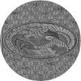 thumbnail image 1 of Ahgly Tapis d'Intérieur Lavable en Machine Carré Gris Foncé, 3 Pieds Carré, 1 of 7