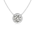 thumbnail image 1 of Angara Collier en Diamant Naturel - Collier Solitaire en Diamant Rond Serti Clos en Platine pour Femmes, 1 of 10