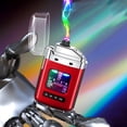 thumbnail image 1 of Bdday Briquet d'Extérieur Briquets Électriques Briquets USB Rechargeables Briquets Cool avec Lumière pour Camping Randonnée Aventure, 1 of 7