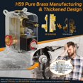 thumbnail image 2 of SR SUN RISE ORB Square Rainfall Shower Head and Handle Set Wall Mounted Shower Fixtures Metal Shower Faucet Trim Repair Kits (With Shower Valve) 10 Inches, 2 of 5