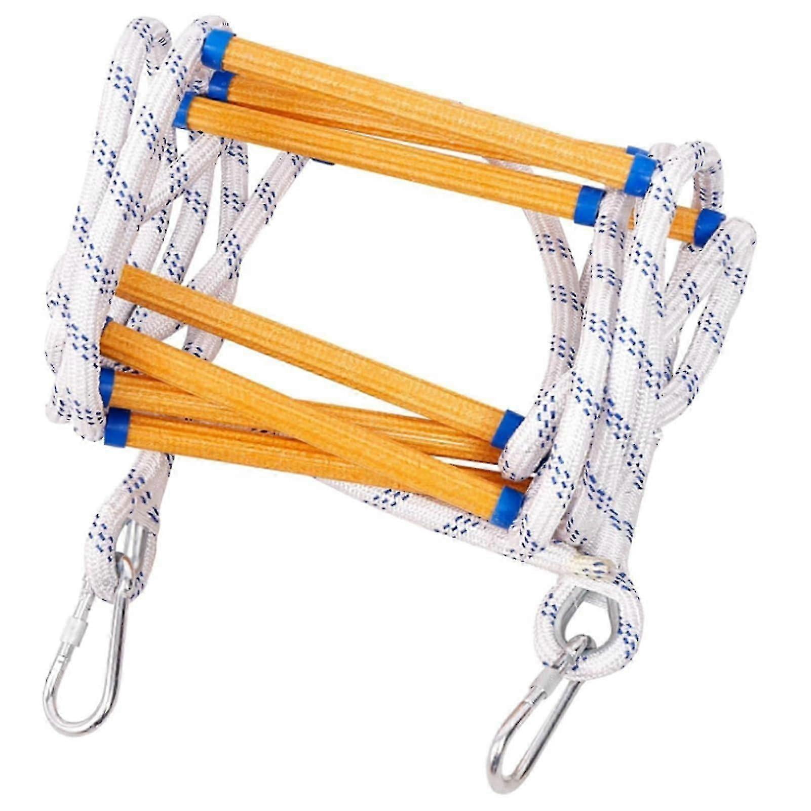 Rope Ladder, Fire Escape ladder 5M Flame Resistant Fire Ladder Safety Ladders with Hooks