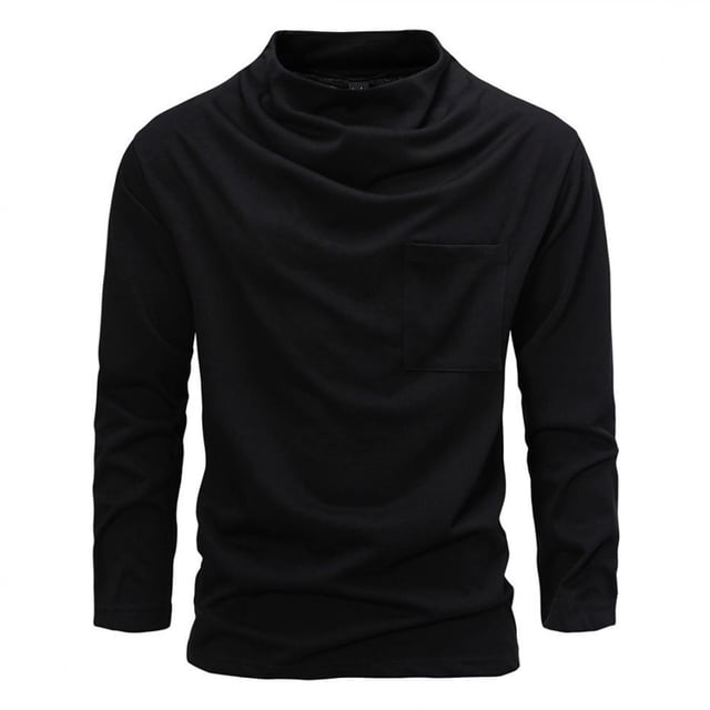 GigrtiJin Chandail à Col Roulé pour Homme Ajusté Col Montant Chandails Thermiques Décontractés sous-Vêtement à Manches Longues Haut de Base Uni