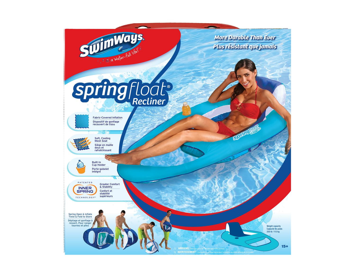 Spring Float® Light Blue Recliner