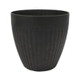 thumbnail image 1 of TierraVerde Madison Ribbed Planter Black 14"H, 1 of 6