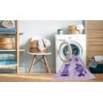 thumbnail image 2 of Ahgly Company Tapis d'Intérieur Lavable à la Machine, Carré, Transitionnel, Violet, Tapis de Zone, 5 Pieds Carré, 2 of 7