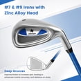 thumbnail image 4 of Gymax 31'' Portable Junior Complete Golf Club Set for Kid Age 8+ Set of 5 Blue, 4 of 10