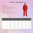 thumbnail image 5 of CHICTRY Mens Work Overalls Long Sleeve Button Up Coveralls Mechanic Uniforms One Piece Jumpsuit Hot Pink L, 5 of 5