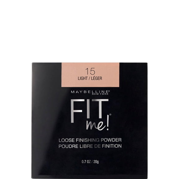 Poudre libre de finition pour le visage Fit me Maybelline New York, Formule à base de minéraux, Aide à contrôler la brillance et à lisser la peau, , Pâle, 15, 20 g