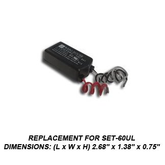 Transformateur Électronique 12V 60W - Remplacement pour SET60UL