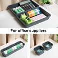 thumbnail image 4 of Interlocking Desk Drawer Organizer Tray Plastic Shallow Narrow Drawer Organizers Separators, 4 of 4