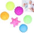 thumbnail image 4 of Ensemble de Balles Texturées pour Bébé, 6 Pcs Balles Sensorielles Multicolores Élastiques Souples et Amusantes pour Nourrisson à Presser pour la Maison, 4 of 8