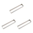 thumbnail image 1 of Youkk Moule à Gâteau Anti-Rouille Durable et Durable en Acier Inoxydable Formes Rectangulaires en Acier Inoxydable Longue Taille Carrée 3Set, 1 of 6