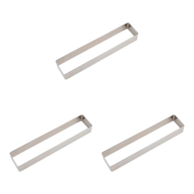 Youkk Moule à Gâteau Anti-Rouille Durable et Durable en Acier Inoxydable Formes Rectangulaires en Acier Inoxydable Longue Taille Carrée 3Set
