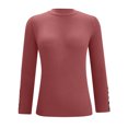 thumbnail image 4 of Pisexur Pull Col Roulé pour Femmes Couleur Unie Pulls Courts pour Femmes Tunique Pull Tricoté pour Femmes Décontracté Manches Longues Pulls d'Automne Pull Col Rond Hauts, 4 of 5