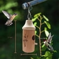 thumbnail image 4 of Generic Wooden Hummingbird House, Sparrow Hummingbird Finch House, Wooden Humming Bird Nest with Hemp Ropes (#A,1pc), 4 of 8