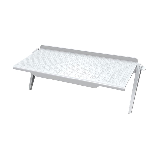Birdeem Punch-Free Computer Monitor Rack Plastic Tv Set- Box Screen Bracket Router Storage Rack, Computer Desktop Stand Riser Holder, Vented Metal Desk Shelf for Des