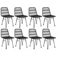 thumbnail image 2 of vidaXL 9 Piece Garden Dining Set Black Poly Rattan, 2 of 5