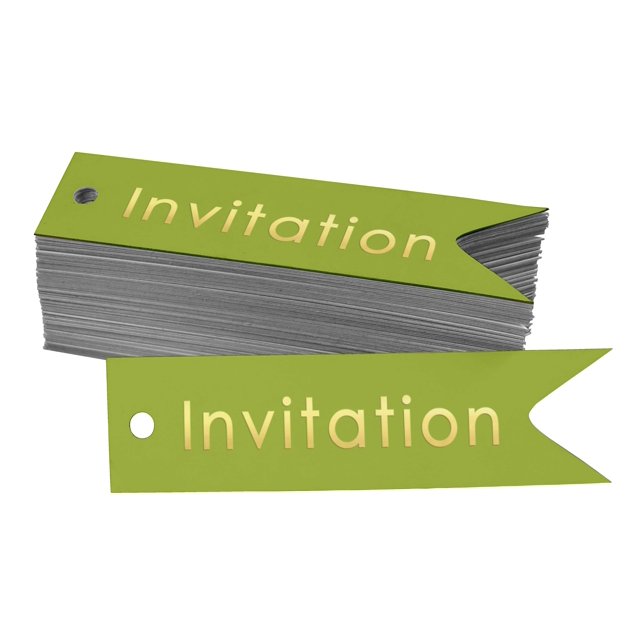 Inkdotpot Pack Of 50 Invitation Party Favor Paper Tags Craft Real Gold Foil Hang Tags