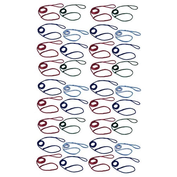 MPP Braided Poly Dog Control Slip Leads Assorted Color Vet Rescue Kennel Bulk Packs (36 Leads)